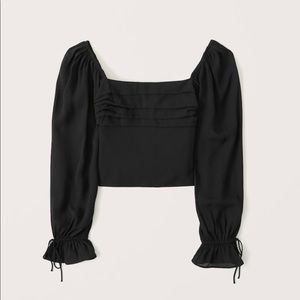 Long Sleeve Pleated Top